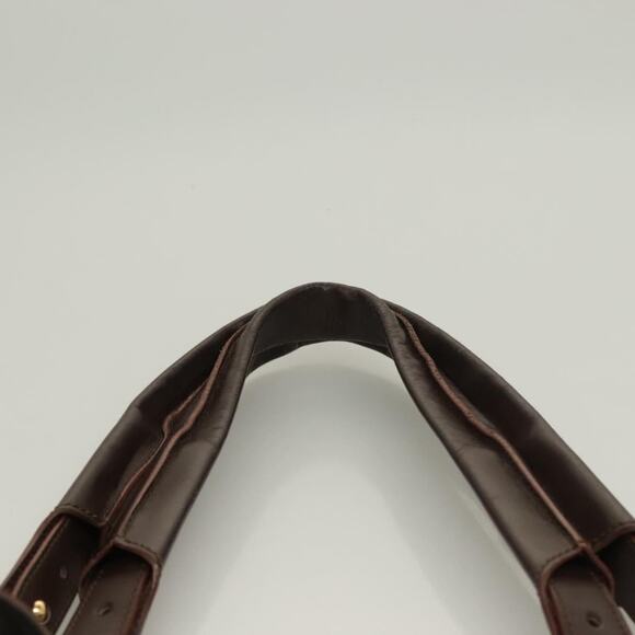 CELINE C Macadam Canvas Hand Bag Brown Gold - Picture 8 of 12